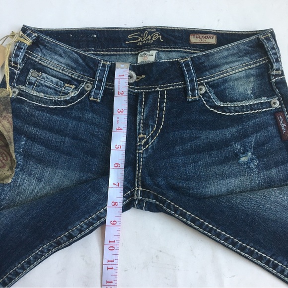 Silver Jeans Tuesday Crop Denim Jeans Size 27 - Picture 14 of 17